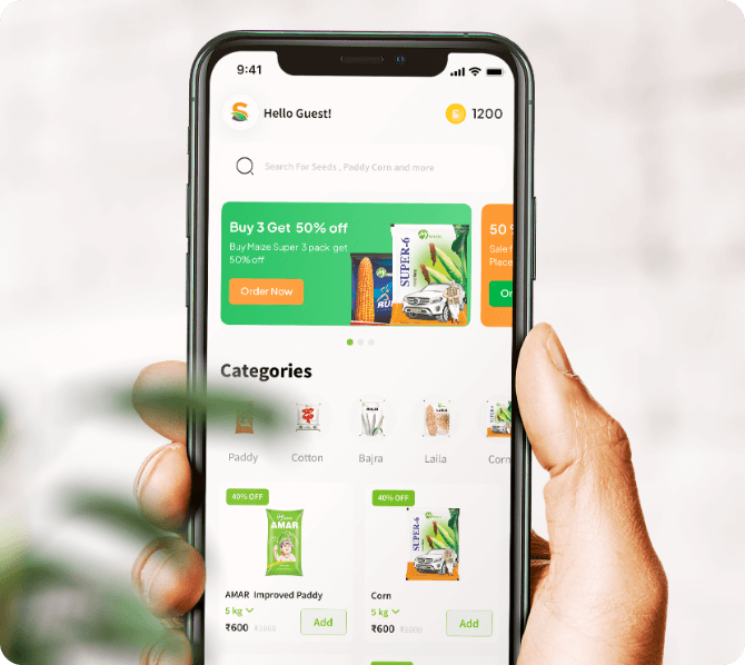 Seed park Farmer's e-commerce shopping app